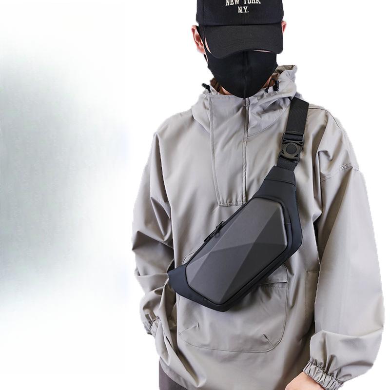 Fashionable Men's Chest Bag, Casual Waist Bag, Hard-shell Chest Bag, Trendy Women's Crossbody Bag, Travel Single-shoulder Bag