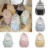 Cute Dachshund Dog Cartoon Printed Student Backpack With Pendant School For