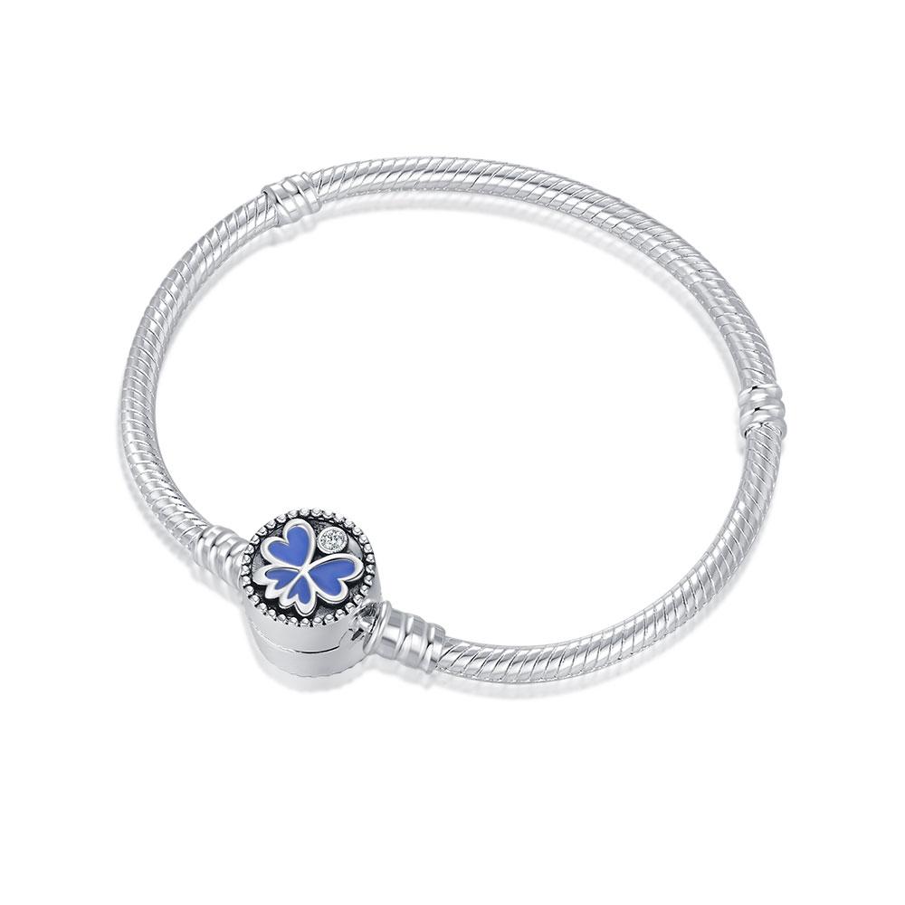 925 Silver Flower Heart Bracelet Sparkling Sun Moon Star Bracelet for women Fit original charms beads jewelry love gift