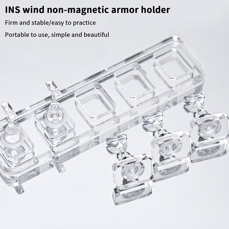 1/5/10 Gitter Nicht-Magnetischer Nagelständer Muster Nägel Display Nagellackhalter Nagelspitzen Wiederverwendbar
