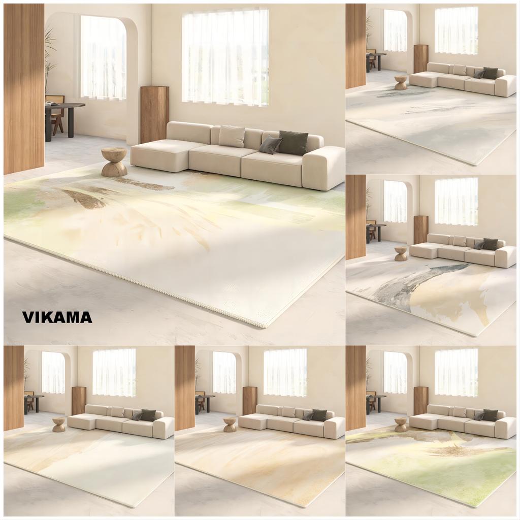 Imitation Cashmere New Chinese Simple Ink Wind Living Room Bedroom Carpet Study Sofa Bedside Dirty Washable Non-slip Rug