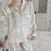 2025 Cute Korean-Style Cartoon Pajamas for Women - Long Sleeve & Pants - Autumn/Spring Homewear