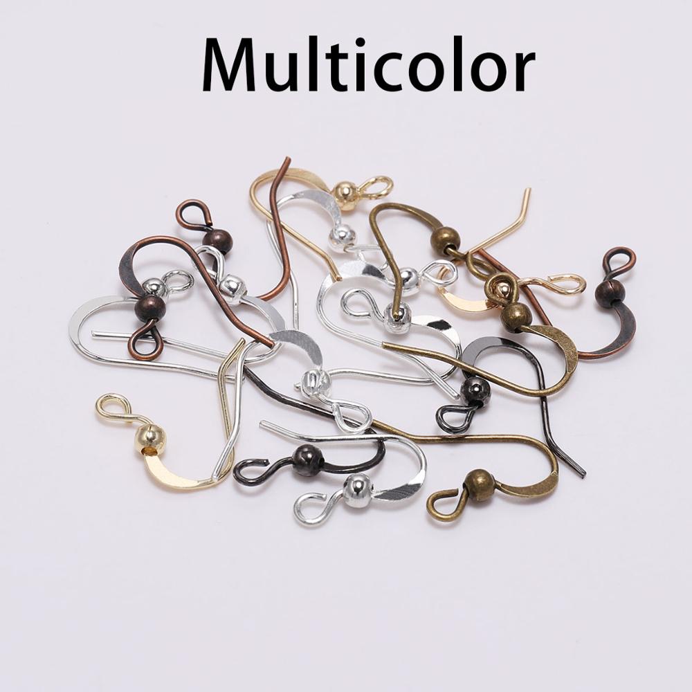 100 Stück 19 x 18 mm Ohrring-Komponenten, Haken, gedrehte Ohrhaken, Verschlüsse, Ohrring-Drähte, Erkenntnisse für die DIY-Schmuckherstellung