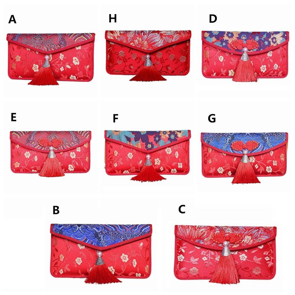 Chinese Traditional Art Happy New Year Wedding Betrothal Spring Festival Lucky Money Red Packet Red Bag Gift Bag Red Envelope