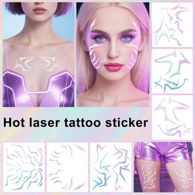 6 Pezzi Adesivi Tatuaggi Temporanei Rimovibili Realistici Finti Tatuaggi Impermeabili Tatuaggi Anime Role Play Lunga Durata Adesivi Body Art per Feste