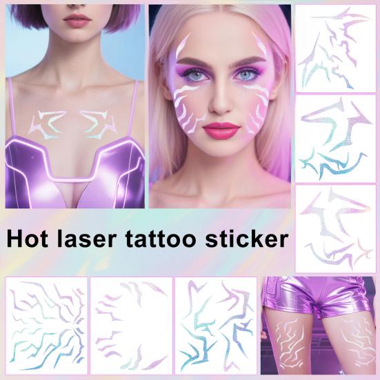 6 Stück Temporäre Tattoo-Aufkleber Abnehmbare Realistische Falsche Tattoos Wasserdicht Anime Rollenspiel Tattoos Langlebige Party Körperkunst Aufkleber