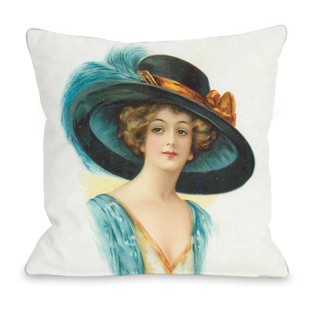 European Royal Court Lady Young Woman Portrait Painting Sofa Throw Pillowcase Rose Flower Home Decoration Art Cushion Cover