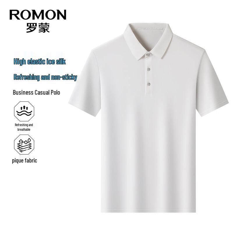 

Romon Men s Short Sleeve Polo Shirt 165