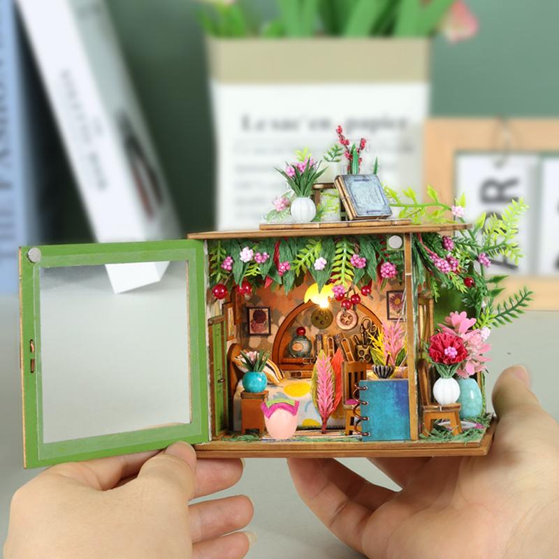 Mini model house set, 3D puzzle, DIY handmade cottage, assembled model house, holiday celebration and birthday gift for teenager