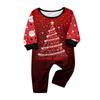 Print Cute Family Set Pajamas, Home Clothes, Family Set Long Sleeve Top Pants Set