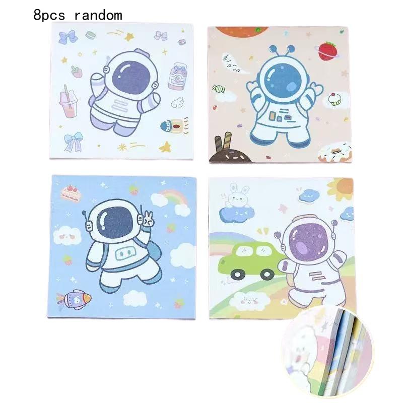 Office School Supplies High Looking and Cute Astronaut Series Stickers Student Notebook Message Kawai Stationery Memo Pad