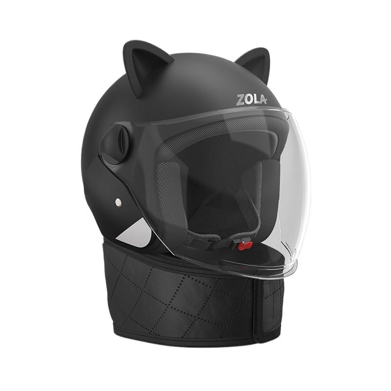 Winter Helmet Belt Scarf Electric Car Helmet Men and Women Universal Cat Ear Helmet Hard Hat
