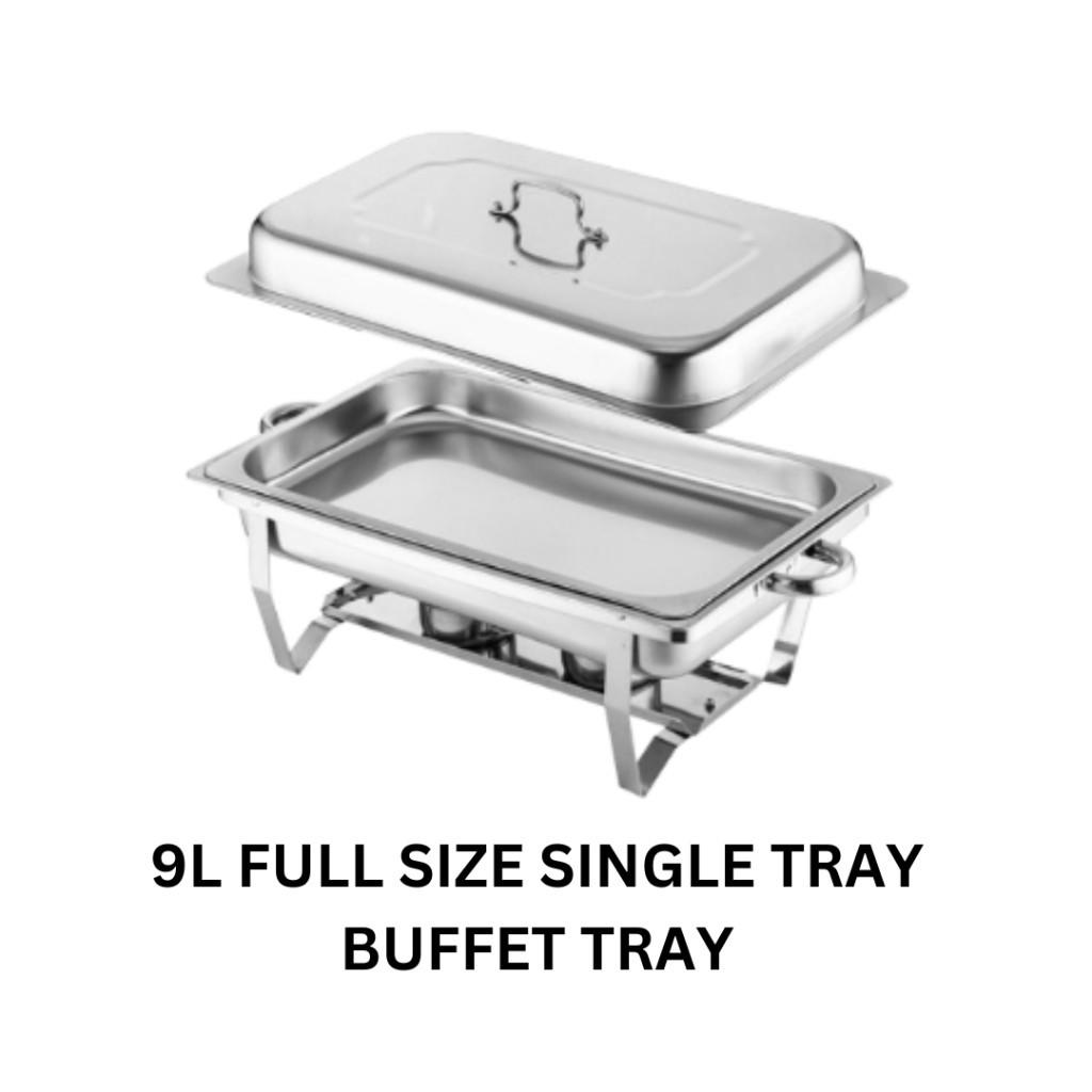 Полноразмерный сервировочный поднос для вечеринок, кейтеринга, подогреватель пищи, нержавеющая сталь, чафиндиш, набор для шведского стола Full Size Single Tray