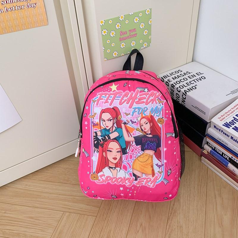 Kpop Korean Version Of Children'S Backpack Kindergarten Schoolbag Witch Hunter Group Cartoon Cute Boys And Girls Backpack