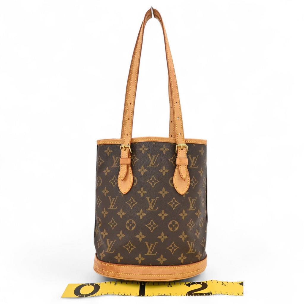 Auth LOUIS VUITTON Monogram Bucket PM Shoulder Bag Handbag Tote Bag PVC M42238 Lv2136cc