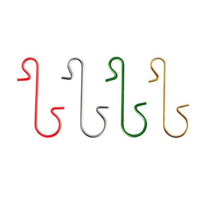 100 Stück Weihnachtsornament Metall S-förmige Haken Halter Weihnachtsbaum Kugel Anhänger Hängedekoration für Zuhause Navidad Neujahr