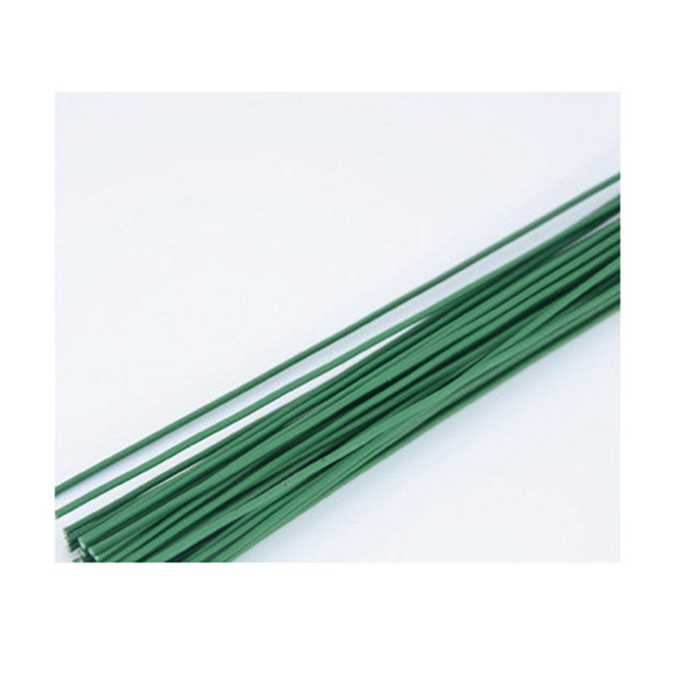 200Pcs Wire Artificial Flowers Stem Green 40Cm Everlasting Flower Stem DIY Wedding Bouquet Floral Craft Flower Pole