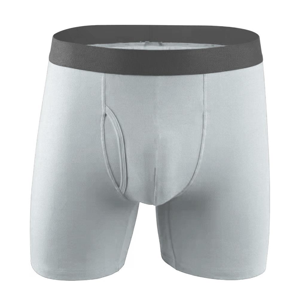 Long open men's underwear men's open hole flat corner shorts side plus sports open file