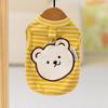 Lightweight Cartoon Striped Bear Vest Small Dogs Teddy Two-Legged Outfit With Leash Hole