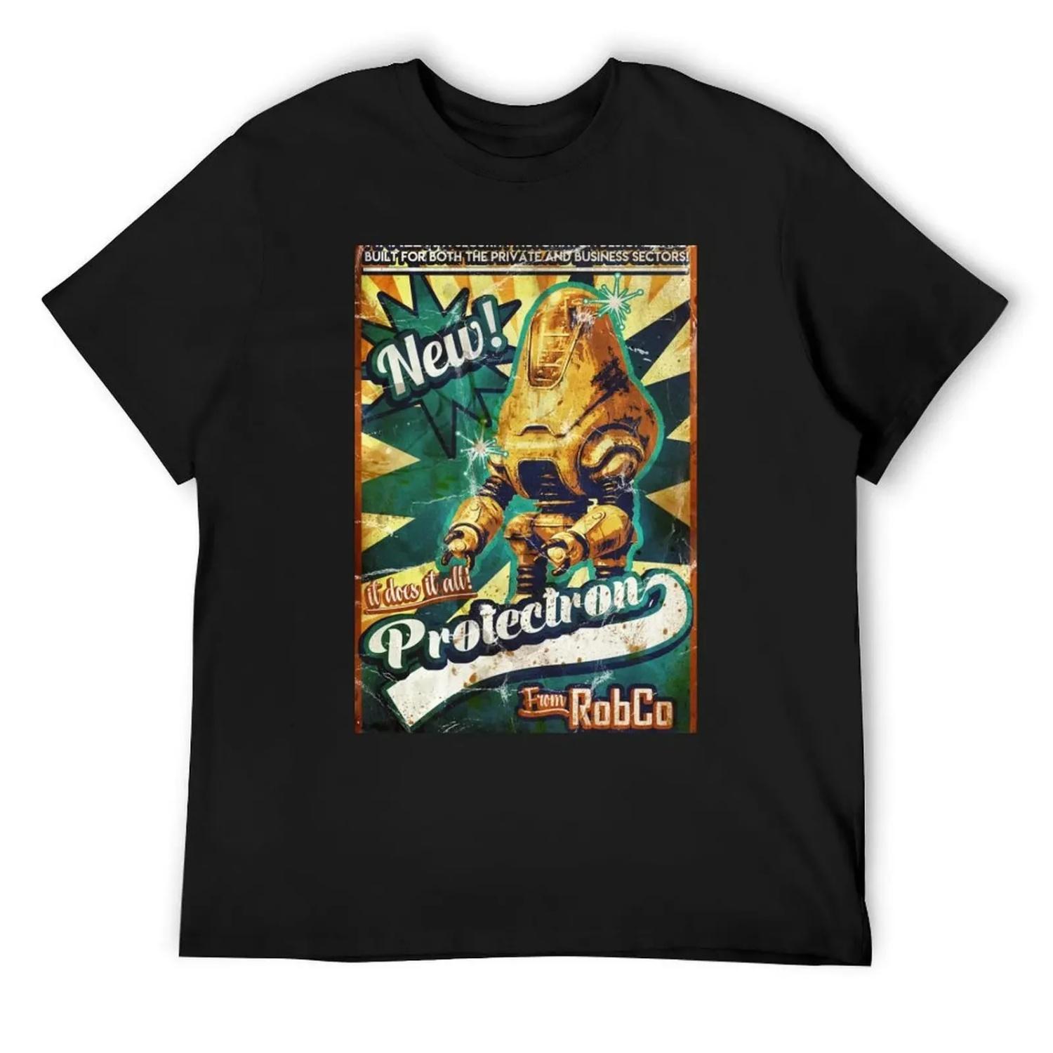 

Protectron Ad T-Shirt funny costumes summer clothes graphic t shirts customs design your own mens graphic t-shirts S чёрный