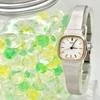 Used [New Battery] SEIKO Ladies Watch Silver Square 1221-5520 530026
