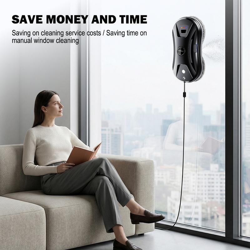 ChOVERY Vacuum Cleaner Window Electric Glass Window Cleaning Robot  APP Control  Robot Window Cleaner Automatic Water Spray