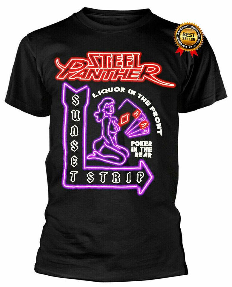 Steel Panther Sunset Strip Neon Unisex Cotton All Size S-5XL t-shirt Unisex T-Shirt XXXL