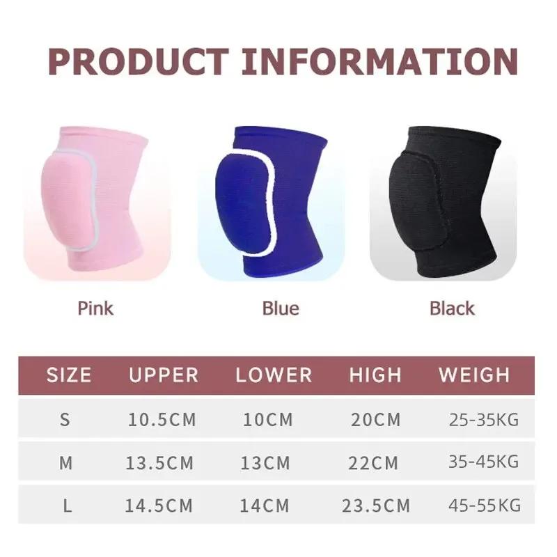 Volleyball Knee Pads for Dancers Men and Women Kids Soft Breathable Knees Safety Football Dance Yoga Tennis Running Biking Use