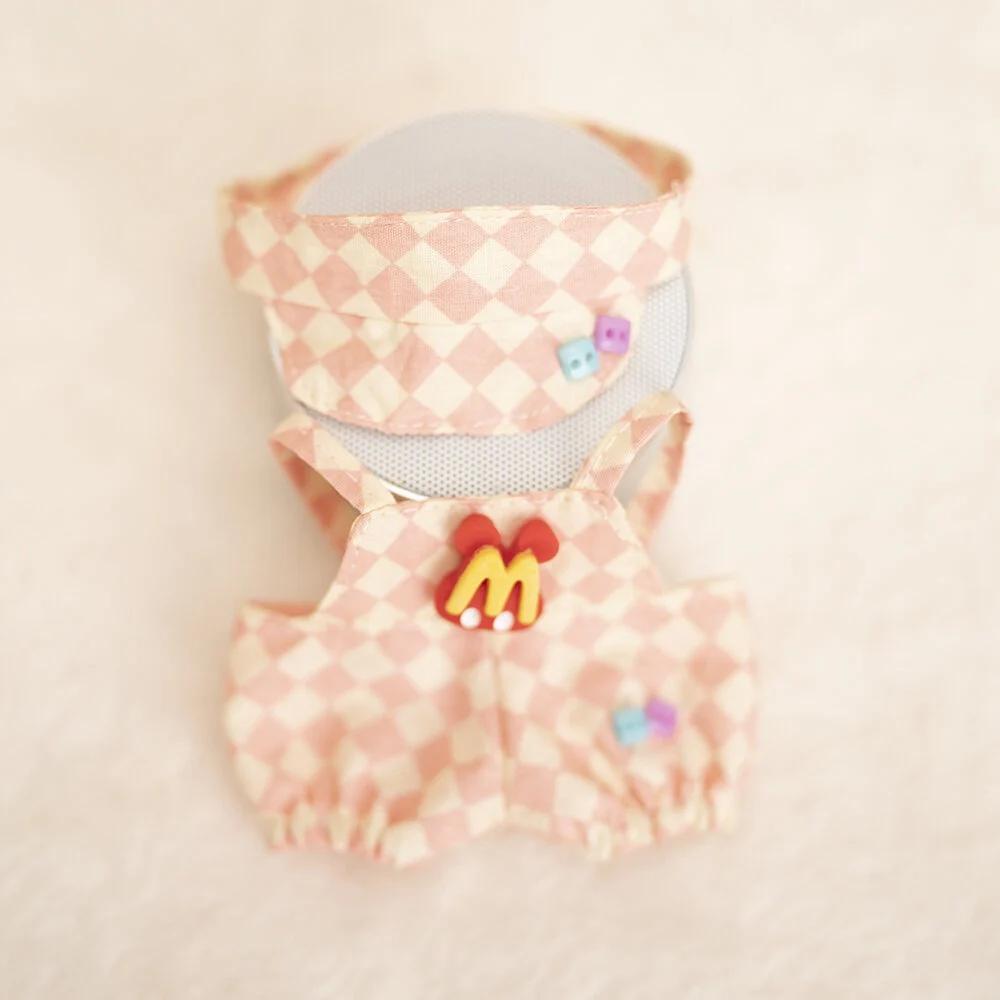 17cm Puppenkleidung Schachbrett Tennis Kleidungsset Baby Anhänger Kleidung Hosenträgerhose Kleidung Ersatz Trend Geschenk