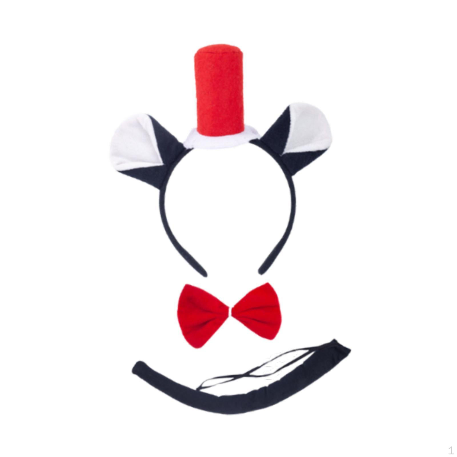 

Cat Cosplay Costume Accessories and Tail Set for Parties Family Party red hat