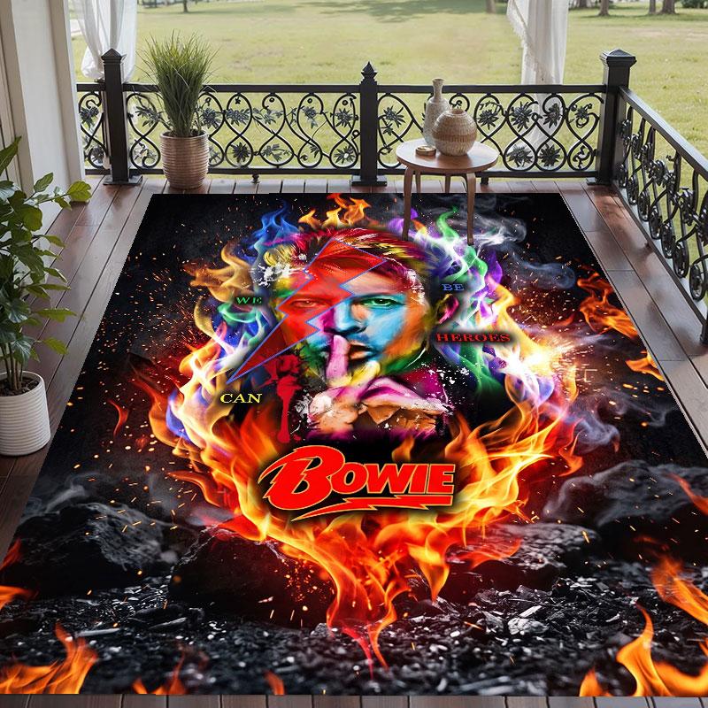 Weicher Bodenteppich David Bowie Muster Teppich Teppichboden Dekorative Matte Für Wohnzimmer Dekoration