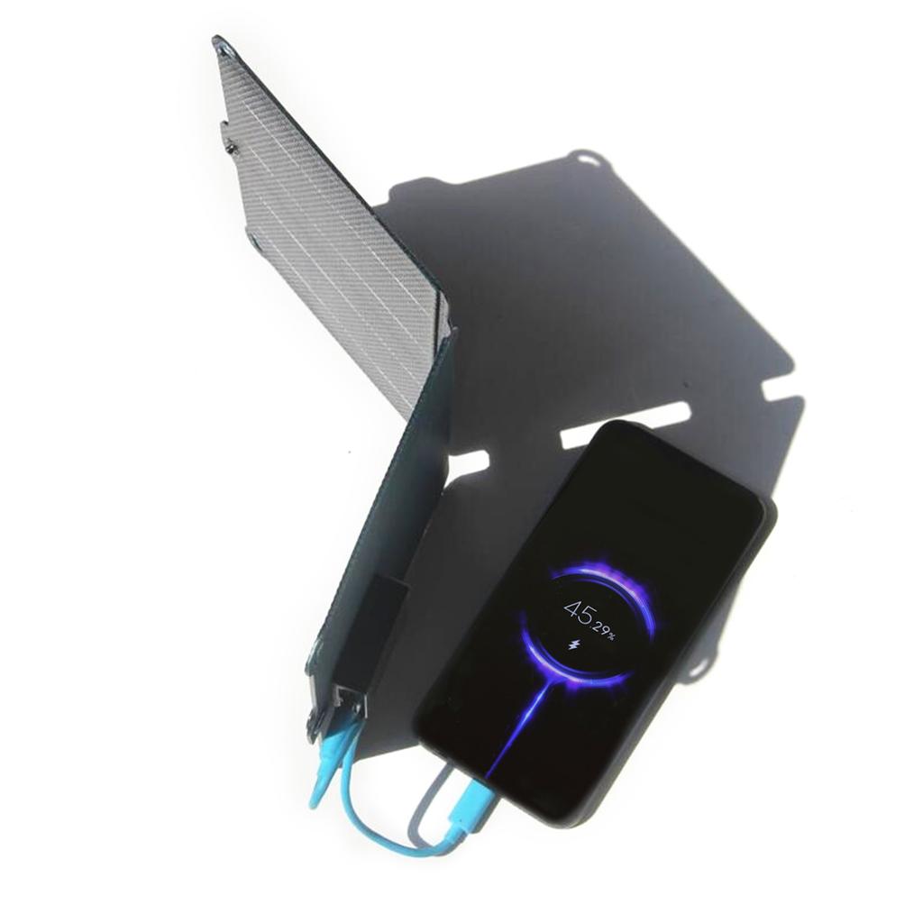 ETFE Mobile Solar Charger Portable Solar Panel Energy Power Bank 5V USB for Phone Waterproof Outdoor Hiking