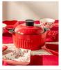 Rose Chinese Platter Ceramic Bowls And Plates Tableware Set Red Household Household Household Household High Temperature Casserole Stew Pot