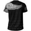 T-shirt z nadrukiem cyfrowym 3D Vintage Wojownik Zabawny wzór Koszulki z krótkim rękawem Męskie