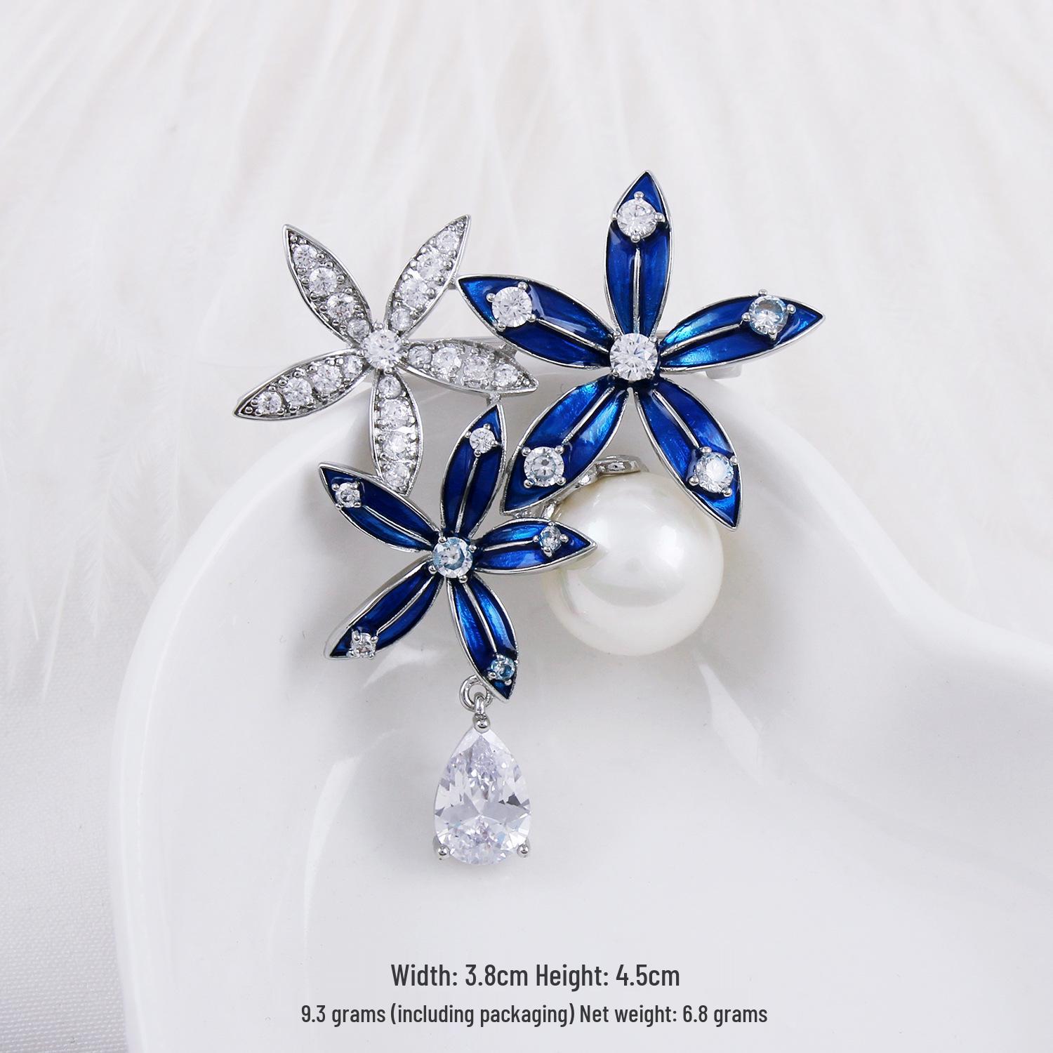 High-End Daisy Pearl Zircon Brooch: Exquisite Anti-Exposure Corsage Pin for Women