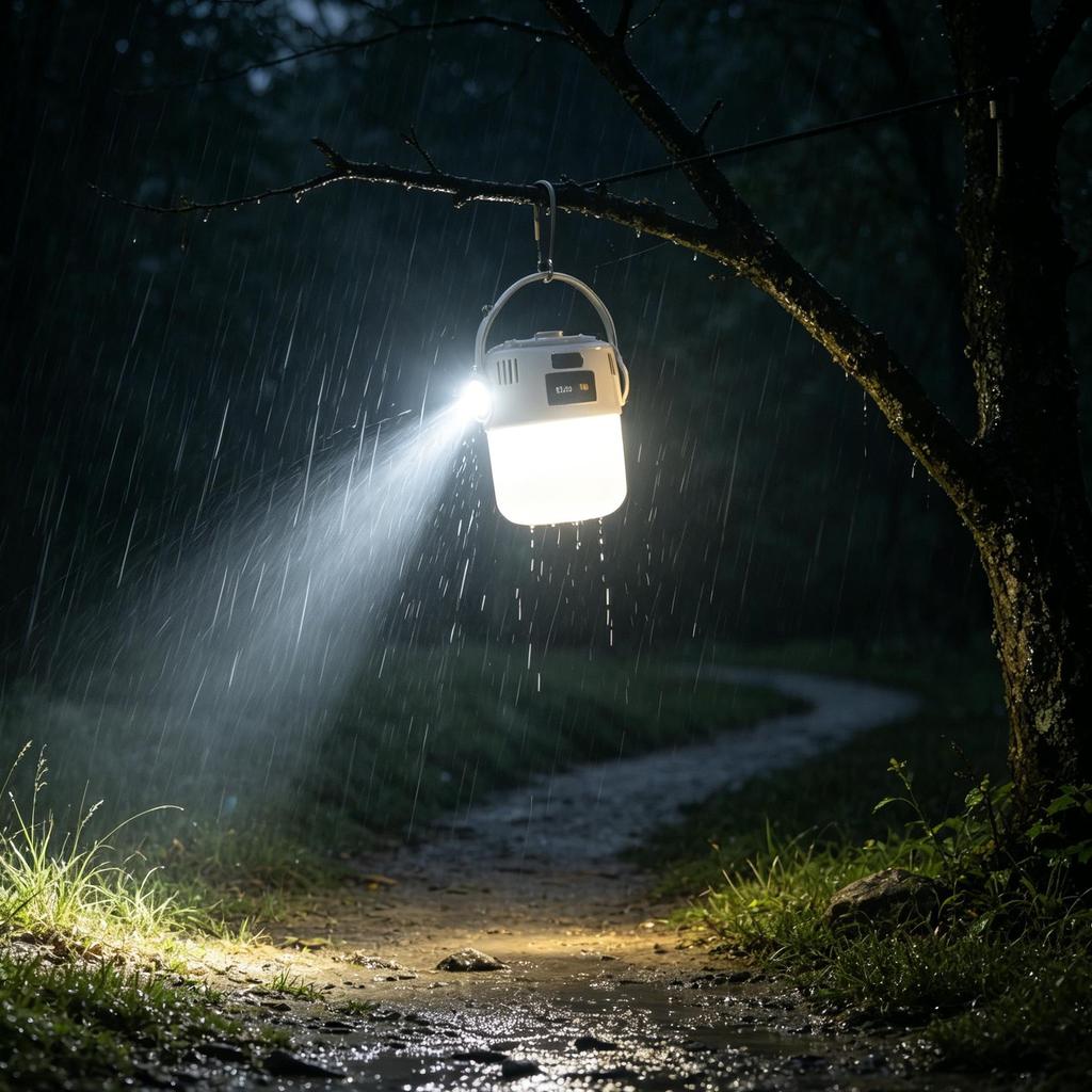 Large Capacity Lithium Battery Camping Light With USB Solar Charging Dual Light Source Solar Camping Lantern