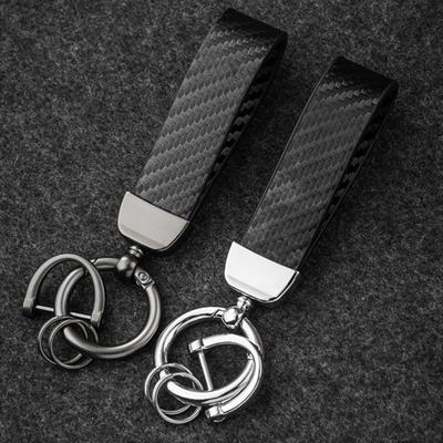 Keychain Pendant, Carbon Fiber Car Key Chain with Anti-Lost D-Ring, Universal Keychain for Men And Women