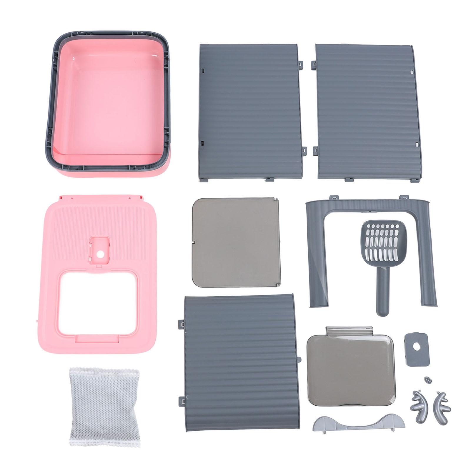 

Закрытый кошачий туалет большой емкости с верхним входом и контролем запаха, пластиковый кошачий туалет для H Pink