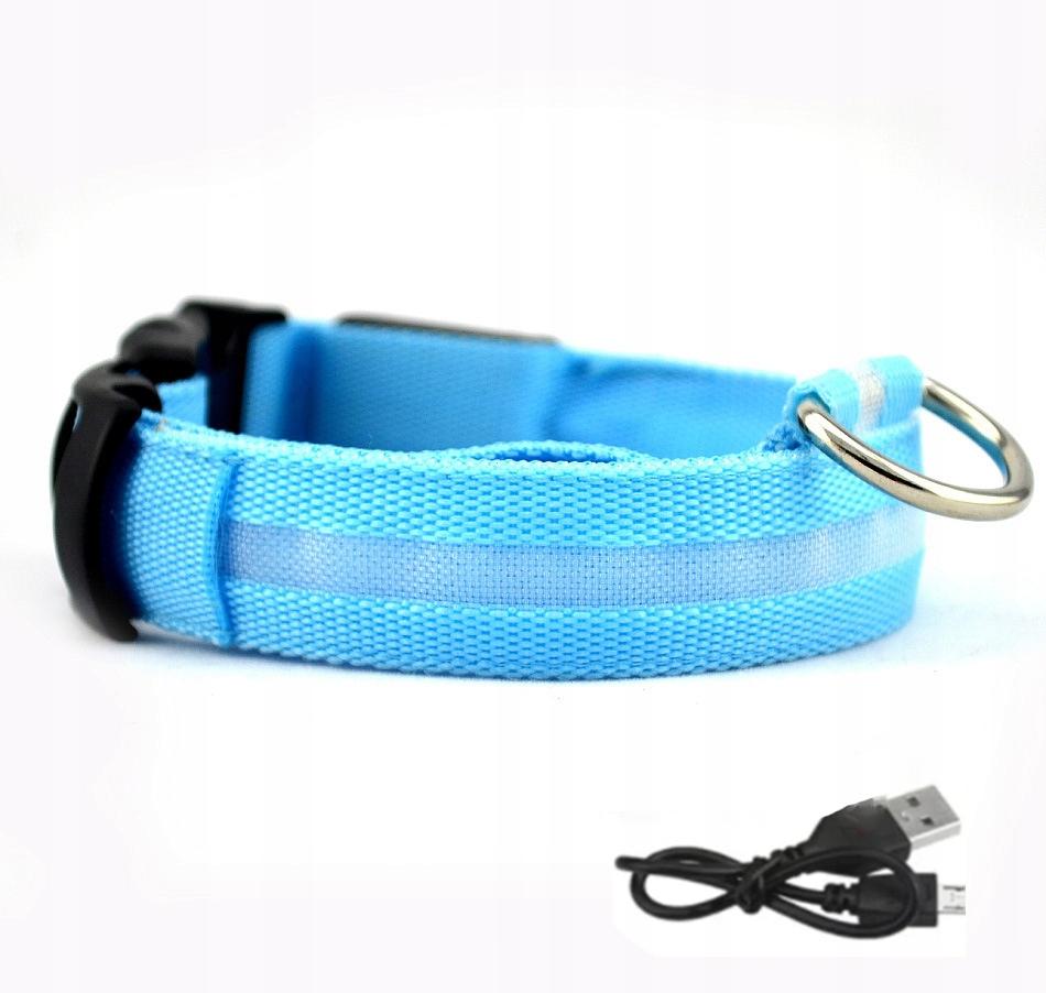 Led Waterproof Dog Collar With Usb Cable, Blue Xl 52-60Cm