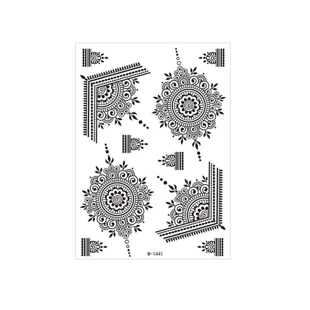 Fake Henna Tattoo Stickers India Mehndi Flower Body Art Sticker  Women/Lady/Girl