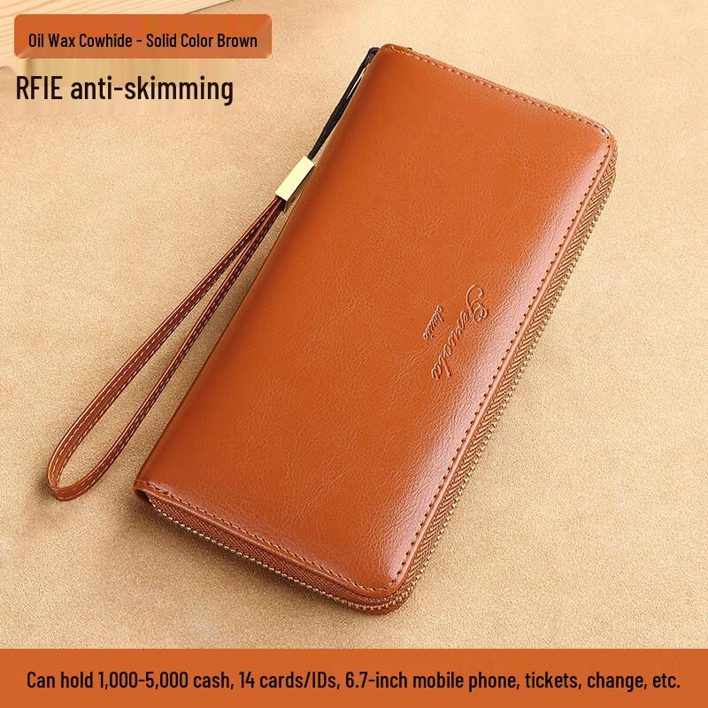 GERUOLA Women s Long Leather Zipper Wallet