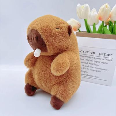 Brinquedo de pelúcia oito polegadas máquina de bonecas de garra boneca 25cm soprando bolhas boneca capivara