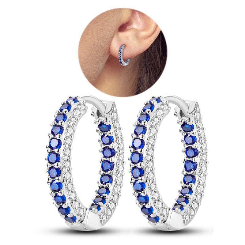 Stars Moon Sun Stud Earrings 925 Silver Hoop Earring Zircon For Women Making Jewelry Gift For Girl Women