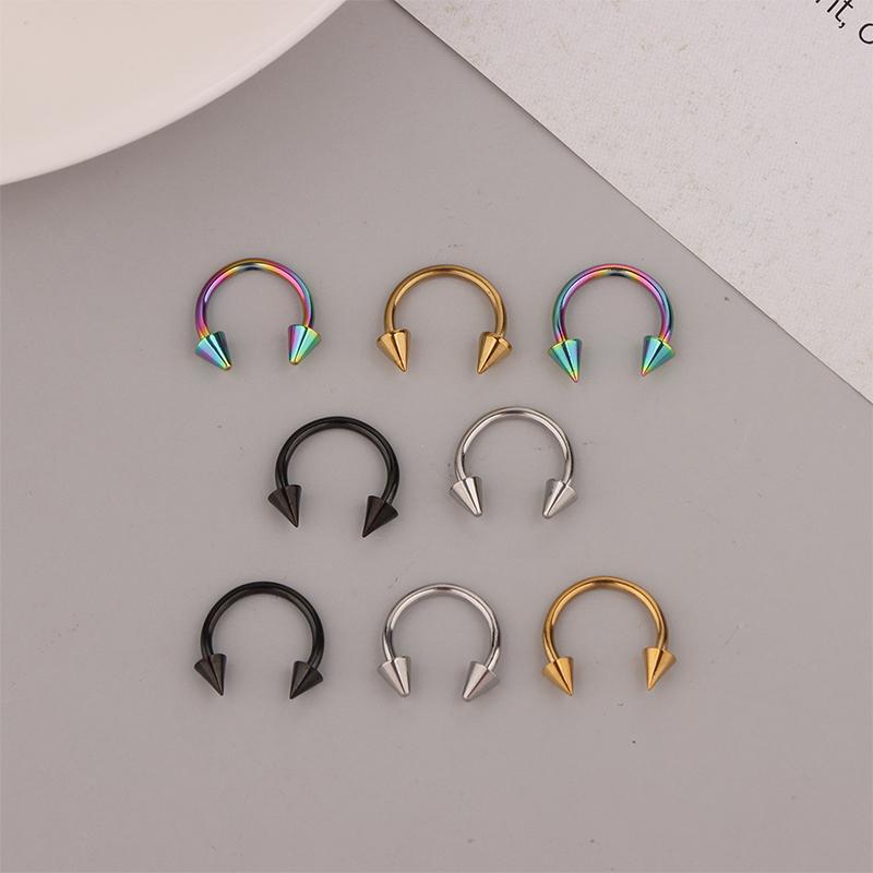 8Pcs/32Pcs Stainless Steel Piercing Hoop Accessories Nose Rings Labret Jewelry Tragus Labret Cartilage Earrings For Women Men