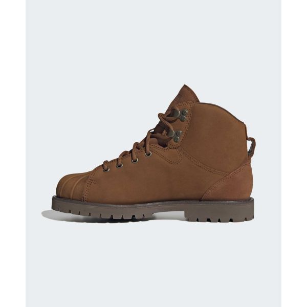 adidas Originals Superstar Leather Waterproof Durable Classic Round Toe Lace-Up Comfortable High-Top Outdoor Boots Unisex Boots IH9330