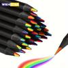 12Pcs 7 Colors Rainbow Pencils 3.3mm Colored Pencils For Art Drawing Coloring Halloween Thanksgiving Gift