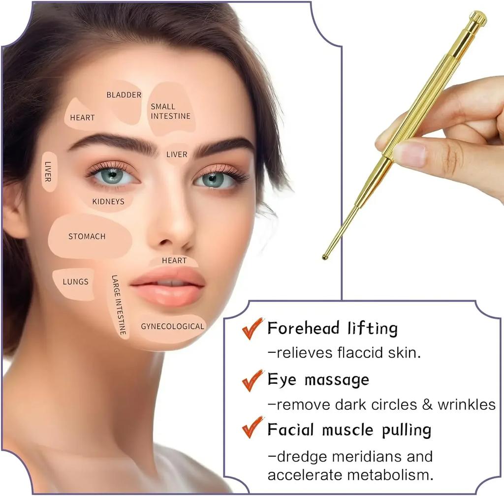 2 STÜCK Ohren Akupunkturpunkt Sonde Massagegerät Schmerzlos Leicht Tragbar Akupunkturpunkt Erkennungsstift Gesichtsreflexzonenmassage Werkzeuge