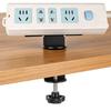 Under Desk Power Strip Holder No-Drill Wire Organizing Tool Anti-Slip Socket Cable Storage Rack for Outlet Fixing/Shelf Storage