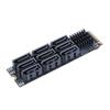 M.2 M KEY Nvme To 9 Ports SATA 3.0 Adapter 6Gbps M.2 To SATA 3.0 Riser Card PCIE 3.0 X2 Hard Disk Capacity for Desktop PC