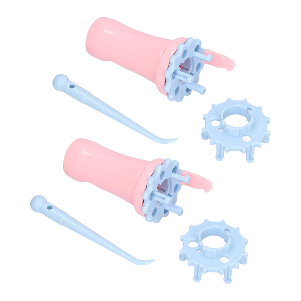 2Pcs Knit Spool Loom Set Double Head Easy To Use Exquisite Shell Knitting Yarn Wool Rope Hook for